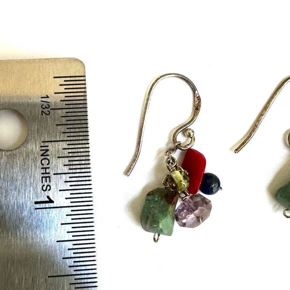 Silpada sterling silver multi stone earrings - Picture 7 of 8